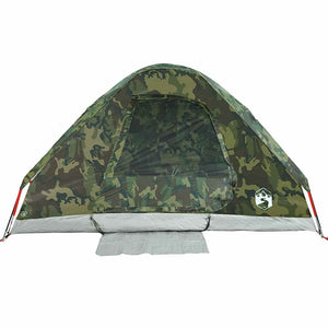 vidaXL Family Tent Dome 6-Person Camouflage Waterproof