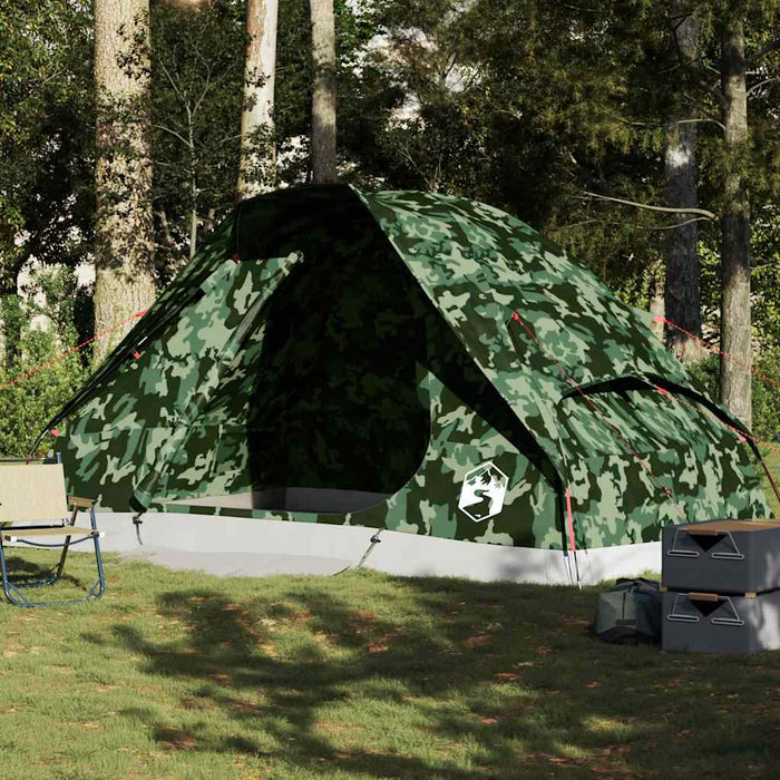 vidaXL Family Tent Dome 6-Person Camouflage Waterproof