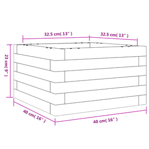 vidaXL Garden Planter 40x40x23 cm Solid Wood Pine