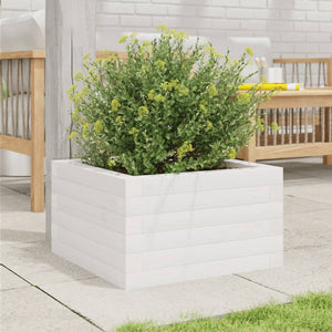 vidaXL Garden Planter White 40x40x23 cm Solid Wood Pine