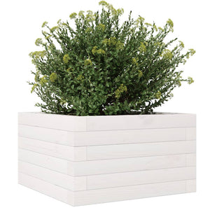 vidaXL Garden Planter White 40x40x23 cm Solid Wood Pine