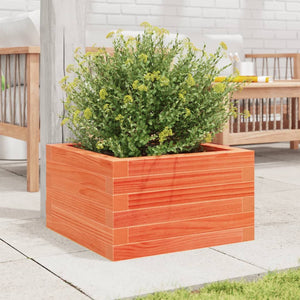 vidaXL Garden Planter Wax Brown 40x40x23 cm Solid Wood Pine