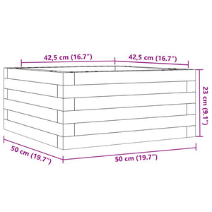 vidaXL Garden Planter 50x50x23 cm Solid Wood Pine