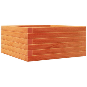 vidaXL Garden Planter Wax Brown 50x50x23 cm Solid Wood Pine