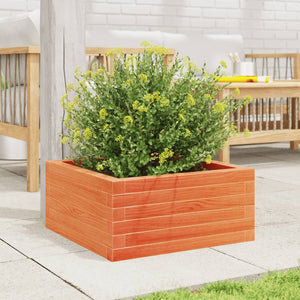 vidaXL Garden Planter Wax Brown 50x50x23 cm Solid Wood Pine