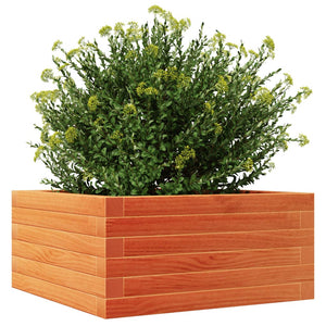 vidaXL Garden Planter Wax Brown 50x50x23 cm Solid Wood Pine