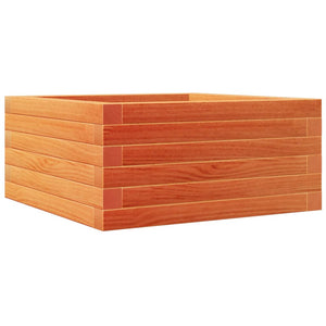 vidaXL Garden Planter Wax Brown 50x50x23 cm Solid Wood Pine