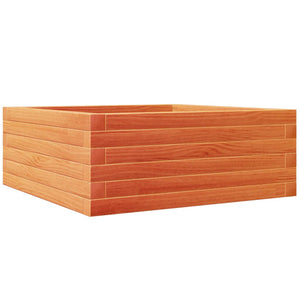 vidaXL Garden Planter Wax Brown 60x60x23 cm Solid Wood Pine