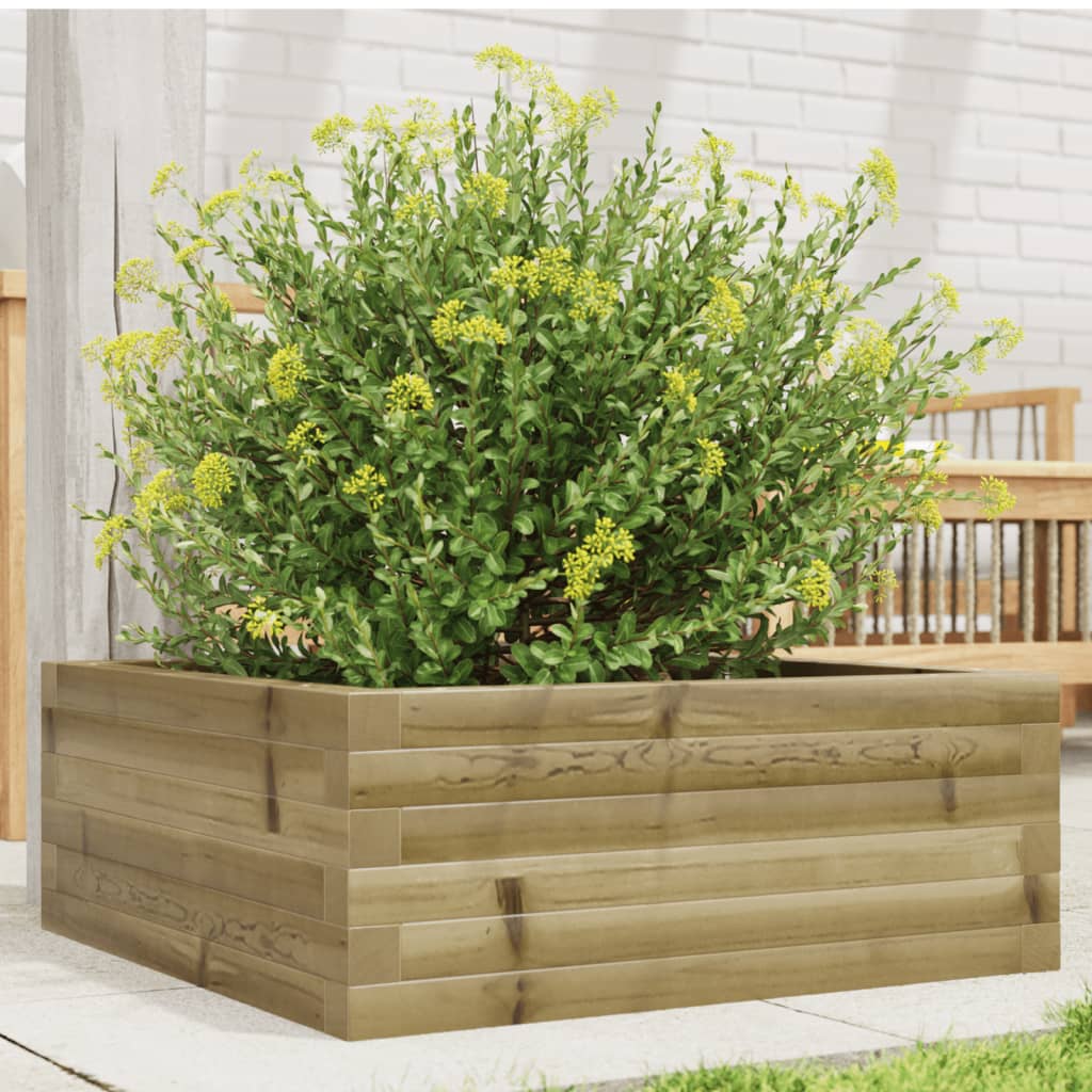 vidaXL Garden Planter 60x60x23 cm Impregnated Wood Pine