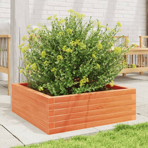 vidaXL Garden Planter Wax Brown 70x70x23 cm Solid Wood Pine