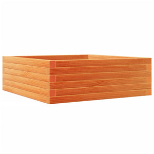 vidaXL Garden Planter Wax Brown 70x70x23 cm Solid Wood Pine