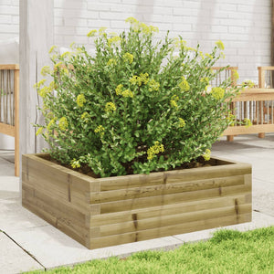 vidaXL Garden Planter 70x70x23 cm Impregnated Wood Pine