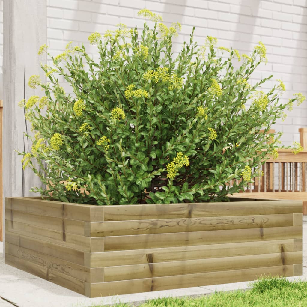 vidaXL Garden Planter 70x70x23 cm Impregnated Wood Pine