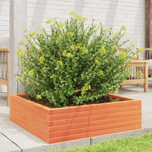 vidaXL Garden Planter Wax Brown 80x80x23 cm Solid Wood Pine