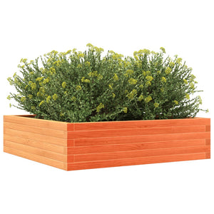 vidaXL Garden Planter Wax Brown 90x90x23 cm Solid Wood Pine