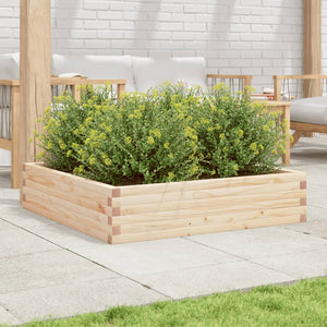 vidaXL Garden Planter 100x100x23 cm Solid Wood Pine