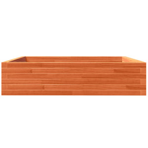 vidaXL Garden Planter Wax Brown 100x100x23 cm Solid Wood Pine