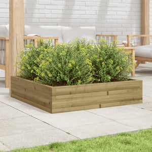 vidaXL Garden Planter 100x100x23 cm Impregnated Wood Pine