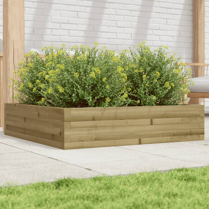 vidaXL Garden Planter 100x100x23 cm Impregnated Wood Pine