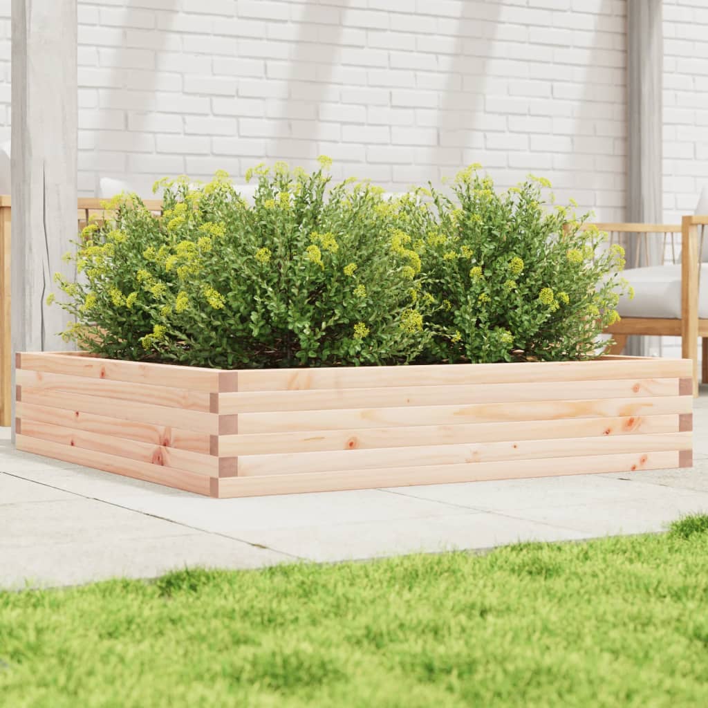 vidaXL Garden Planter 110x110x23 cm Solid Wood Pine