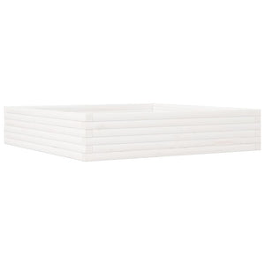 vidaXL Garden Planter White 110x110x23 cm Solid Wood Pine