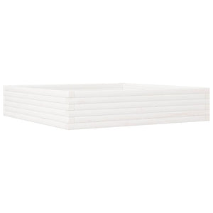 vidaXL Garden Planter White 110x110x23 cm Solid Wood Pine