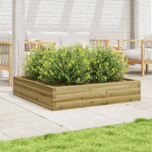 vidaXL Garden Planter 110x110x23 cm Impregnated Wood Pine