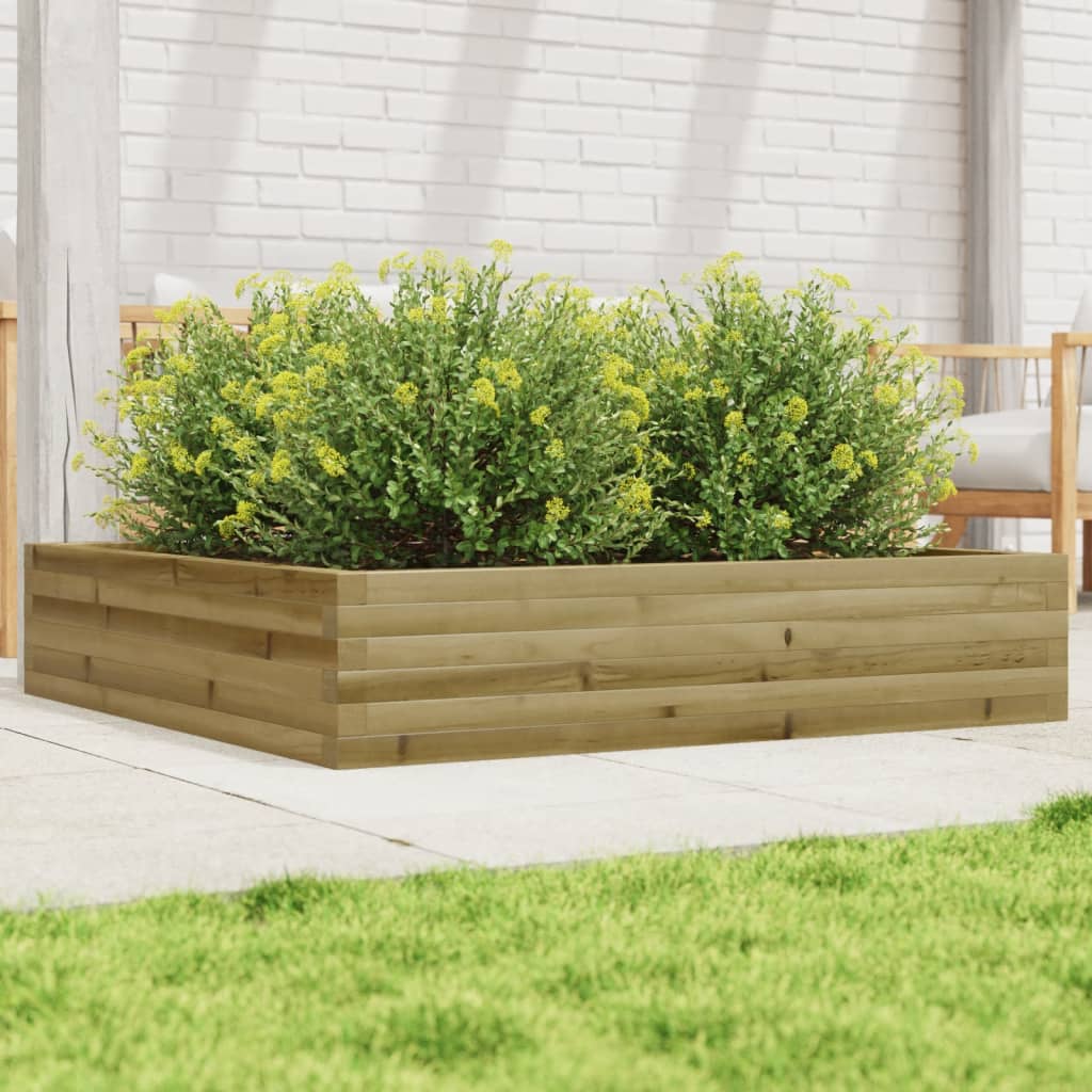 vidaXL Garden Planter 110x110x23 cm Impregnated Wood Pine