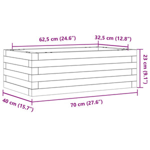 vidaXL Garden Planter 70x40x23 cm Solid Wood Pine