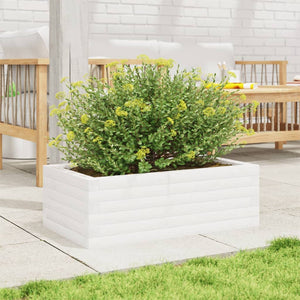 vidaXL Garden Planter White 70x40x23 cm Solid Wood Pine