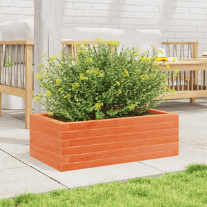 vidaXL Garden Planter Wax Brown 70x40x23 cm Solid Wood Pine