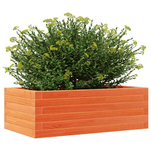 vidaXL Garden Planter Wax Brown 70x40x23 cm Solid Wood Pine