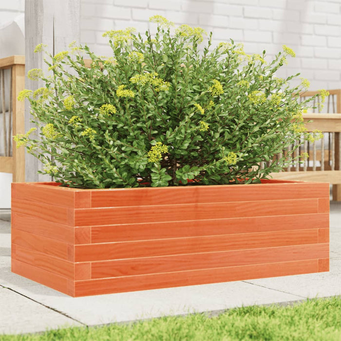 vidaXL Garden Planter Wax Brown 70x40x23 cm Solid Wood Pine