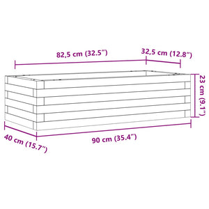 vidaXL Garden Planter 90x40x23 cm Solid Wood Pine