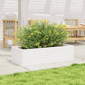 vidaXL Garden Planter White 90x40x23 cm Solid Wood Pine