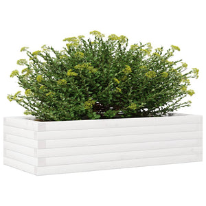 vidaXL Garden Planter White 90x40x23 cm Solid Wood Pine