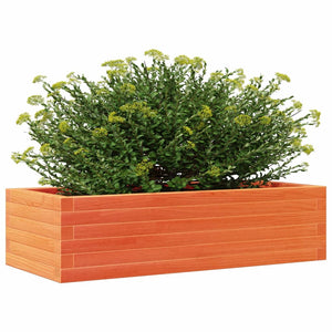 vidaXL Garden Planter Wax Brown 90x40x23 cm Solid Wood Pine