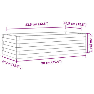 vidaXL Garden Planter 90x40x23 cm Solid Wood Douglas