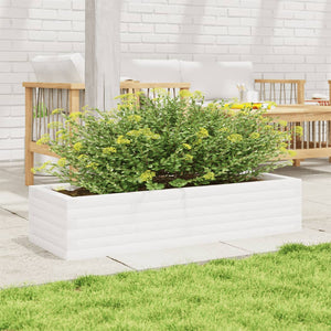 vidaXL Garden Planter White 110x40x23 cm Solid Wood Pine