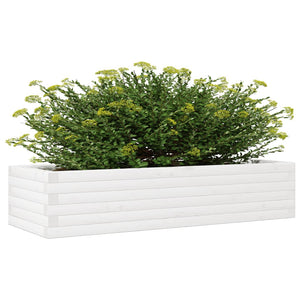 vidaXL Garden Planter White 110x40x23 cm Solid Wood Pine