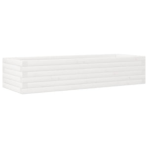 vidaXL Garden Planter White 110x40x23 cm Solid Wood Pine