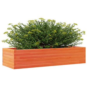 vidaXL Garden Planter Wax Brown 110x40x23 cm Solid Wood Pine