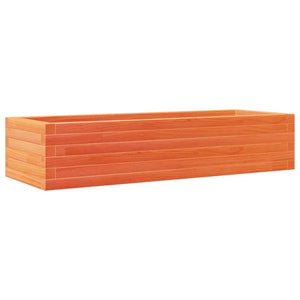 vidaXL Garden Planter Wax Brown 110x40x23 cm Solid Wood Pine