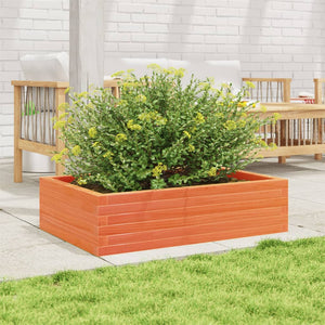 vidaXL Garden Planter Wax Brown 90x60x23 cm Solid Wood Pine