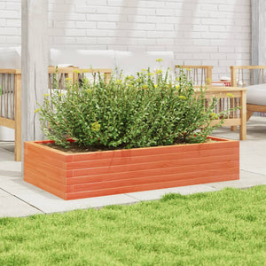 vidaXL Garden Planter Wax Brown 110x60x23 cm Solid Wood Pine