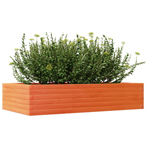 vidaXL Garden Planter Wax Brown 110x60x23 cm Solid Wood Pine