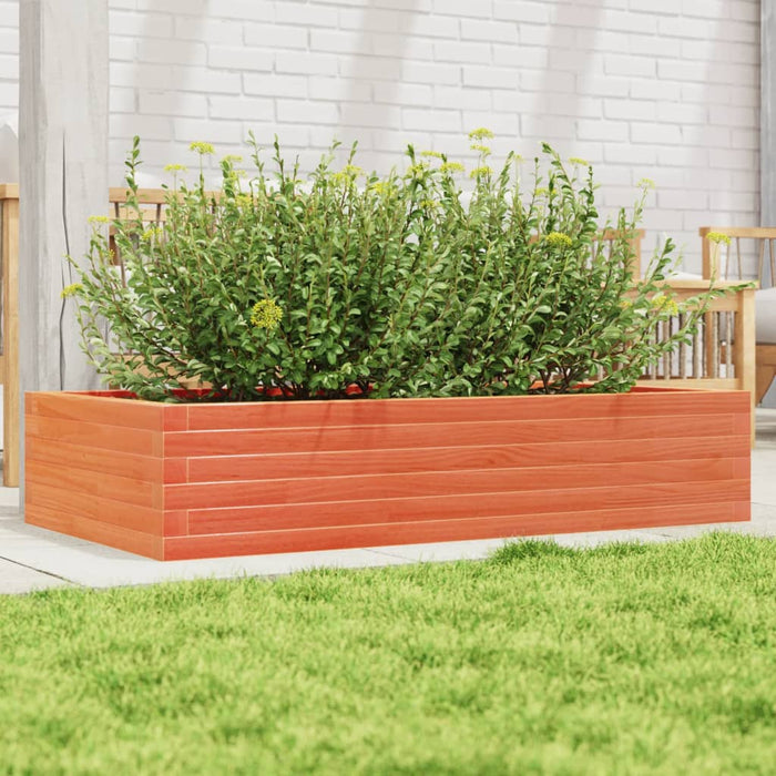 vidaXL Garden Planter Wax Brown 110x60x23 cm Solid Wood Pine