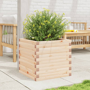 vidaXL Garden Planter 50x50x45.5 cm Solid Wood Pine