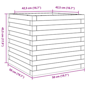 vidaXL Garden Planter 50x50x45.5 cm Solid Wood Pine