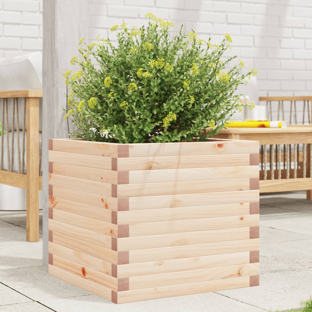 vidaXL Garden Planter 50x50x45.5 cm Solid Wood Pine